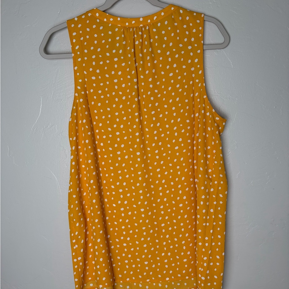 Market & Spruce Yellow Polka Dot Sleeveless Camisole - Picture 3 of 4